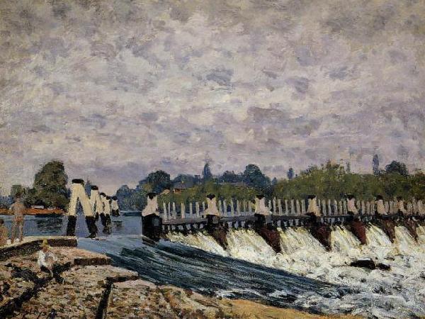 Alfred Sisley Molesey Weir  Morning Spain oil painting art